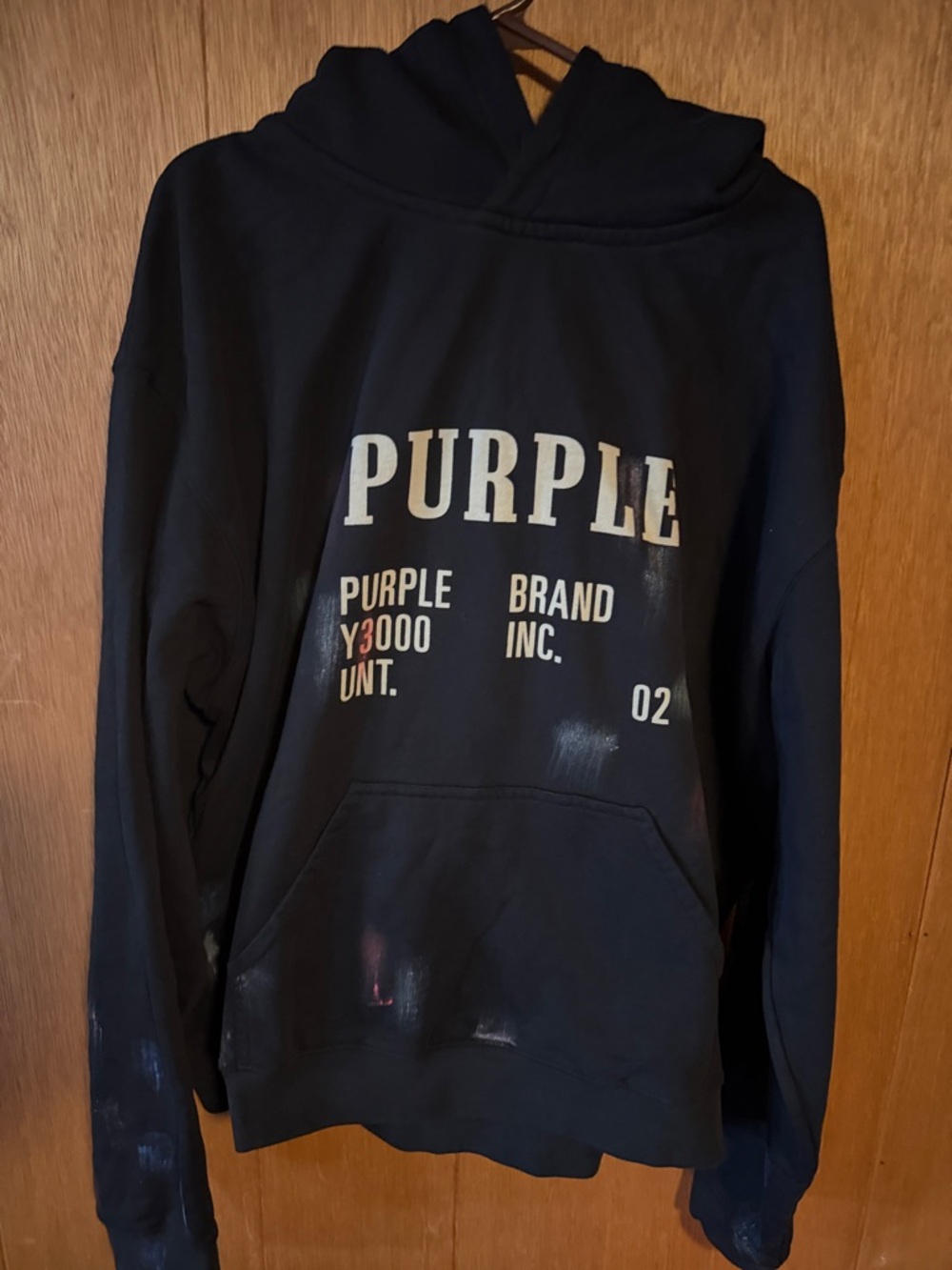 Purple Brand Black Pullover Hoodie - 'PURPLE' Graphic